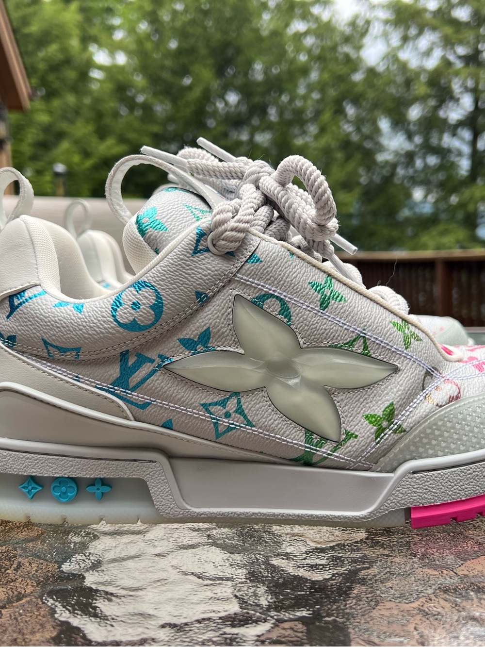 Louis Vuitton White Trainer Sneakers - Picture 5 of 12